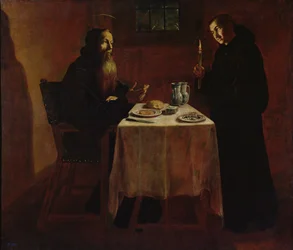 Der heilige Benedikt segnet den heiligen Maurus